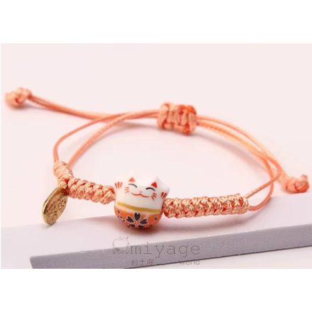 Maneki neko karkötő narancs