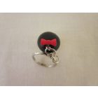 Kokeshi baba kulcstartó - sárga