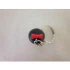 Kokeshi baba kulcstartó - fekete