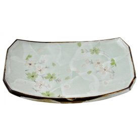 Zöld Sakura Sushi tányér