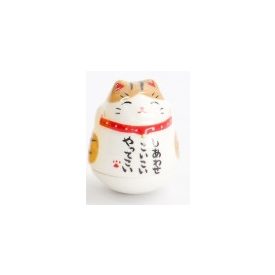 Maneki neko cica 4,5 cm - barna
