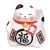 Maneki neko porcelán macska, fehér 9 cm