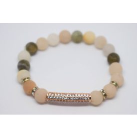 Karkötő rózsaszín matt aventurinnal 