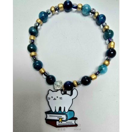 Ásvány karkötő miyuki gyöngyökkel és függővel