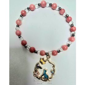 Ásvány karkötő miyuki gyöngyökkel és függővel