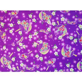 Furoshiki - lila sakura és legyező