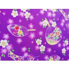 Furoshiki - lila sakura és legyező