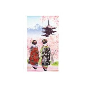 Noren- Sakura, maikok és a Fuji hegy 85*150 cm