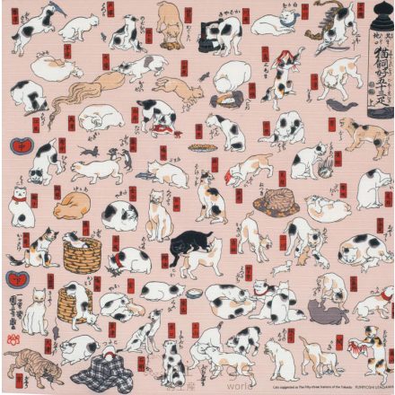 Furoshiki - cicák104 cm