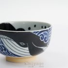 Ohira bálna mintás chawan teás csésze