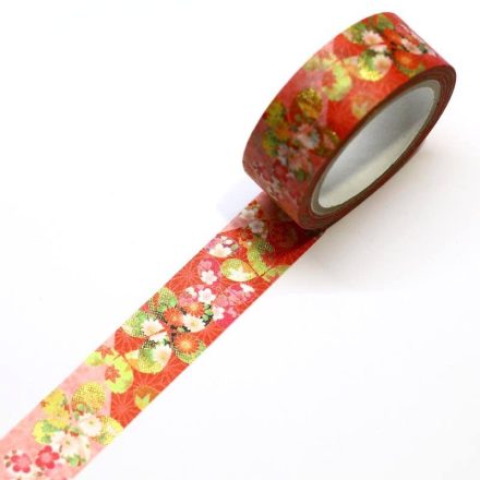 Japán Washi-Tape, washi ragasztó szalag kimono mintával hana