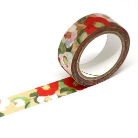   Japán Washi-Tape, washi ragasztó szalag kimono mintával- Tsubaki
