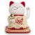 Maneki neko integető cica krémszínű 10 cm 