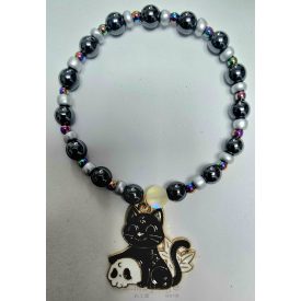 Ásvány karkötő miyuki gyöngyökkel és függővel