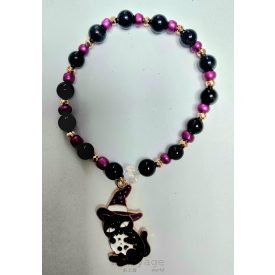 Ásvány karkötő miyuki gyöngyökkel és függővel