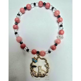 Ásvány karkötő miyuki gyöngyökkel és függővel