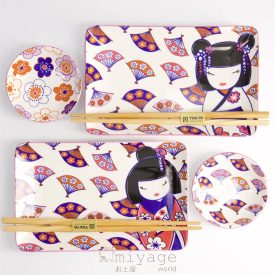 Kokeshi ajándék készlet sushi tálalásához