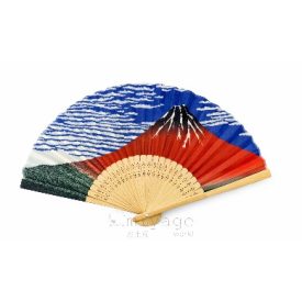 Japán legyező Fuji mintával