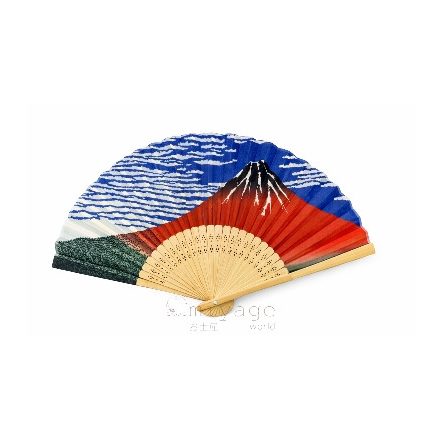 Japán legyező Fuji mintával