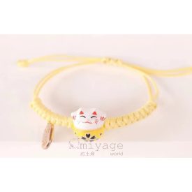 Maneki neko zsinóros karkotő sárga