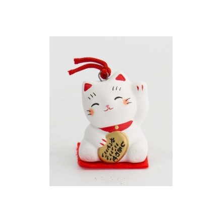 Maneki neko cica 3,5 cm -  csengettyű