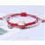 Maneki neko zsinór karkötő - piros