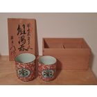 Arita porcelán teás pohár pár szett